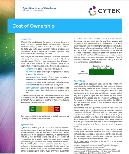 Cost of Ownership White Paper Cost of Ownership White Paper